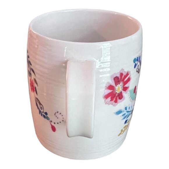 Anthropologie Starla M Halfmann Monogram "E" Coffee Mug Petal Palette Cup - Picture 4 of 7